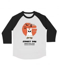 French Bulldog Rescue Network 3/4 Sleeve Raglans Unisex | Spooky Dog | 3/4 Sleeve Raglan