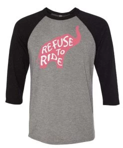 WLSOS Unisex | Refuse To Ride | 3/4 Sleeve Raglan 3/4 Sleeve Raglans