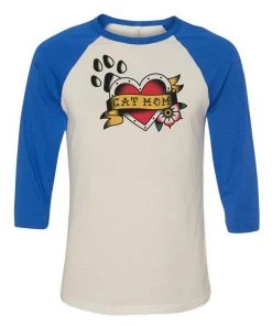 Arm The Animals Unisex | Tattoo Cat Mom | 3/4 Sleeve Raglan