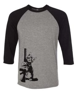 Arm The Animals Unisex | Ain't Kitten Around | 3/4 Sleeve Raglan 3/4 Sleeve Raglans