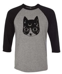 Arm The Animals 3/4 Sleeve Raglans Unisex | Crescent Cat | 3/4 Sleeve Raglan