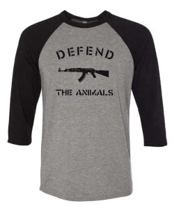 Arm The Animals 3/4 Sleeve Raglans Unisex | Defend The Animals | 3/4 Sleeve Raglan