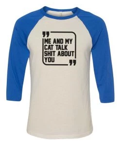 Arm The Animals Unisex | Sh*t Talkers (Cat) | 3/4 Sleeve Raglan 3/4 Sleeve Raglans