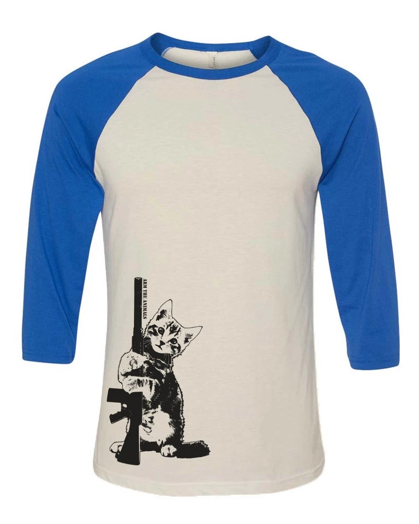 Arm The Animals Unisex | Ain't Kitten Around | 3/4 Sleeve Raglan 3/4 Sleeve Raglans