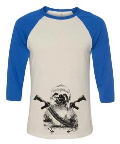 Arm The Animals Unisex | Artillery Sloth | 3/4 Sleeve Raglan