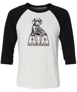 Arm The Animals Unisex | Danger Doxie | 3/4 Sleeve Raglan