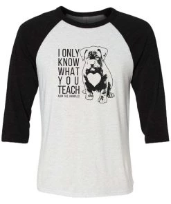 Arm The Animals Unisex | What You Teach Pittie | 3/4 Sleeve Raglan