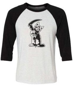 Arm The Animals 3/4 Sleeve Raglans Unisex | Reaper Kitty | 3/4 Sleeve Raglan