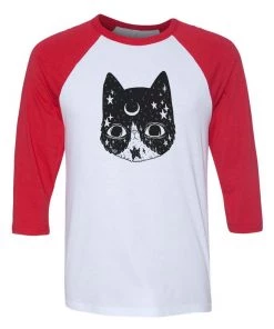 Arm The Animals 3/4 Sleeve Raglans Unisex | Crescent Cat | 3/4 Sleeve Raglan
