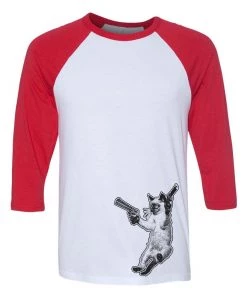 Arm The Animals 3/4 Sleeve Raglans Unisex | The Cat And The Gat | 3/4 Sleeve Raglan