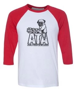 Arm The Animals 3/4 Sleeve Raglans Unisex | Predator Pug | 3/4 Sleeve Raglan