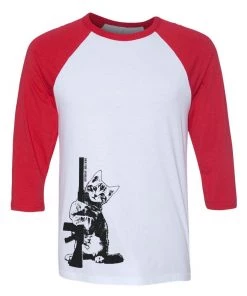 Arm The Animals Unisex | Ain't Kitten Around | 3/4 Sleeve Raglan 3/4 Sleeve Raglans