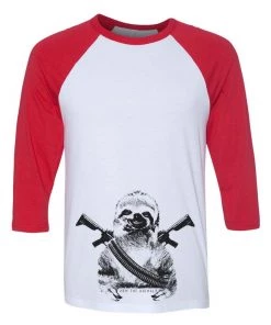 Arm The Animals Unisex | Artillery Sloth | 3/4 Sleeve Raglan