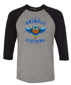 Arm The Animals Unisex | Varsity Owl | 3/4 Sleeve Raglan 3/4 Sleeve Raglans
