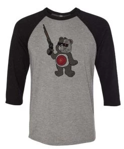 Arm The Animals 3/4 Sleeve Raglans Unisex | B-800 Judgement Bear | 3/4 Sleeve Raglan