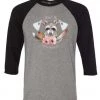 Arm The Animals Unisex | Woodland Raccoon | 3/4 Sleeve Raglan 3/4 Sleeve Raglans