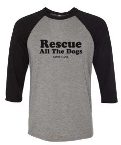 Barks Of Love 3/4 Sleeve Raglans Unisex | Rescue All The Dogs | 3/4 Sleeve Raglan