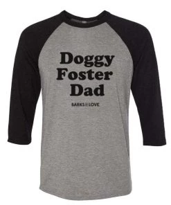 Barks Of Love 3/4 Sleeve Raglans Unisex | Doggy Foster Dad | 3/4 Sleeve Raglan