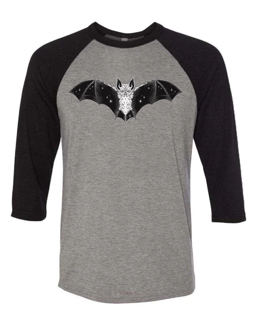 Lolle 3/4 Sleeve Raglans Unisex | Flying Bat | 3/4 Sleeve Raglan