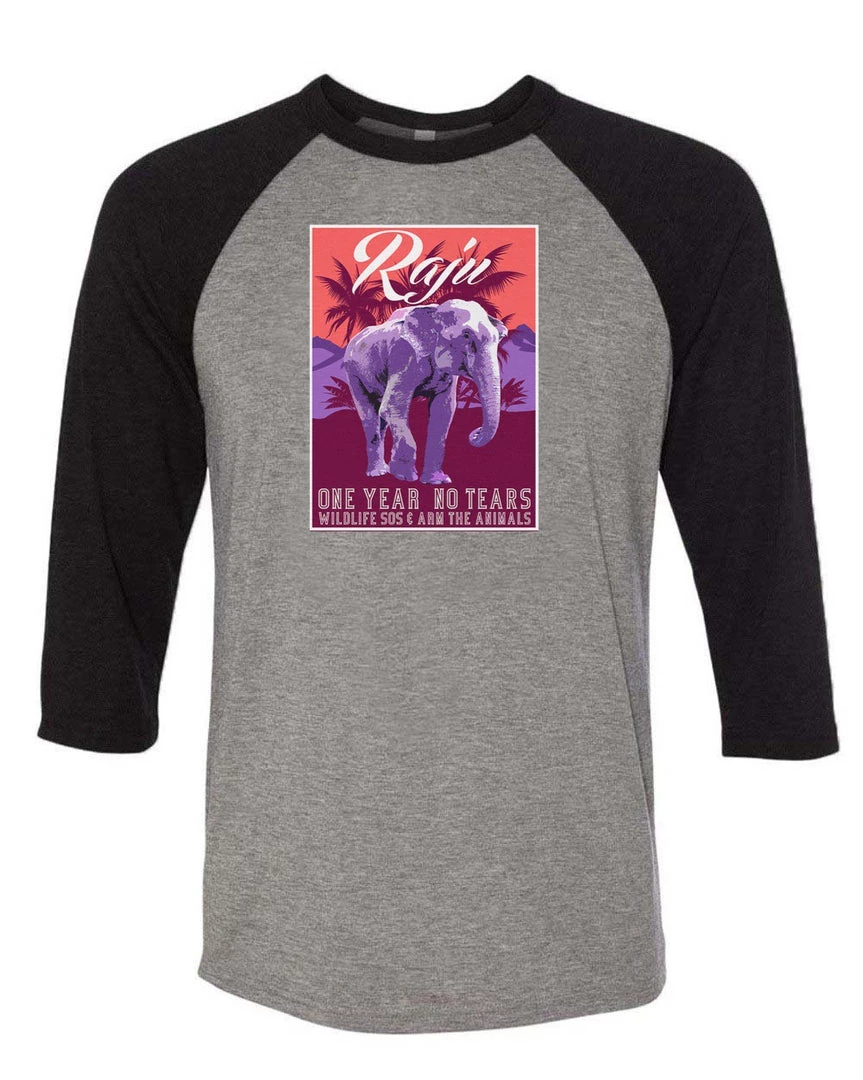 WLSOS 3/4 Sleeve Raglans Unisex | Raju Travel Poster | 3/4 Sleeve Raglan