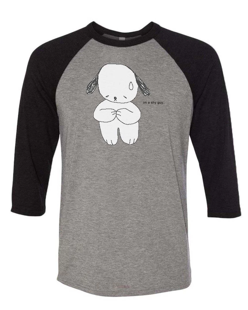 Elle Clover 3/4 Sleeve Raglans Unisex | I'm A Shy Guy | 3/4 Sleeve Raglan