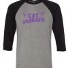 Brutal Kittens Unisex | Cat Sabbath Purple | 3/4 Sleeve Raglan