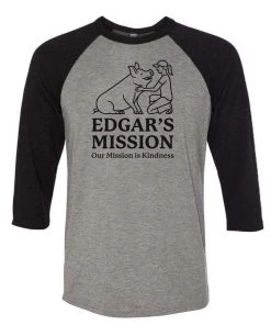 3/4 Sleeve Raglans Unisex | Edgar's Mission Logo | 3/4 Sleeve Raglan