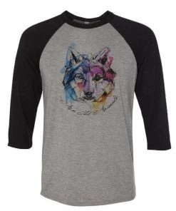 Arm The Animals 3/4 Sleeve Raglans Unisex | Sunset Wolf | 3/4 Sleeve Raglan