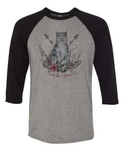 Arm The Animals Unisex | Ridgeline Snow Leopard | 3/4 Sleeve Raglan