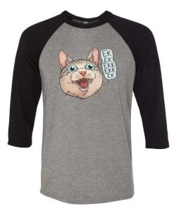 Cats With Their Tongues Out 3/4 Sleeve Raglans Unisex | Ekekekkekkek | 3/4 Sleeve Raglan