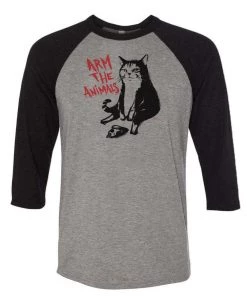 Pizza Cat Unisex | Exit Through The Pet Shop | 3/4 Sleeve Raglan