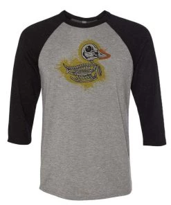 Arm The Animals 3/4 Sleeve Raglans Unisex | Bad To The Bone Duck | 3/4 Sleeve Raglan