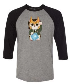 Pepe Rodriquez Unisex | Loki Cat | 3/4 Sleeve Raglan