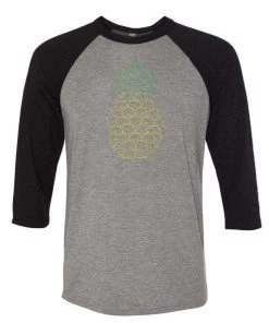 Tobias Fonseca 3/4 Sleeve Raglans Unisex | Pineapple Cat | 3/4 Sleeve Raglan