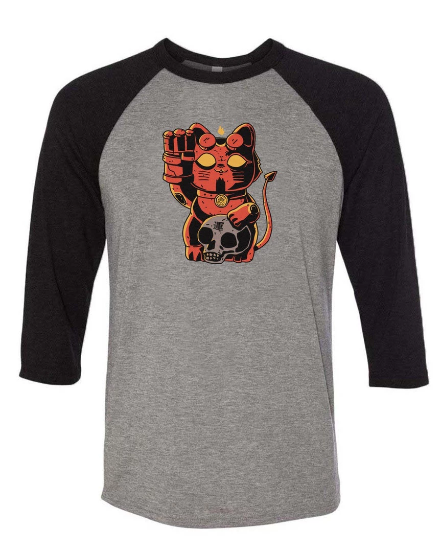 Pepe Rodriquez 3/4 Sleeve Raglans Unisex | Lucky Hell Cat | 3/4 Sleeve Raglan