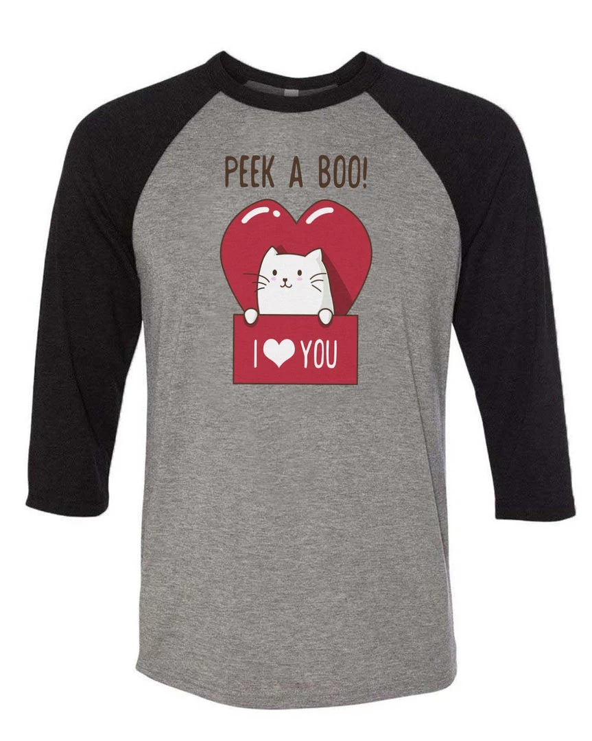 Ana Villanueva Unisex | Kitty Kissing Booth | 3/4 Sleeve Raglan 3/4 Sleeve Raglans