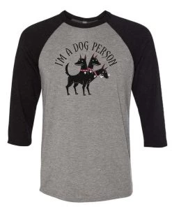 Dino Mike Unisex | Dog Person | 3/4 Sleeve Raglan
