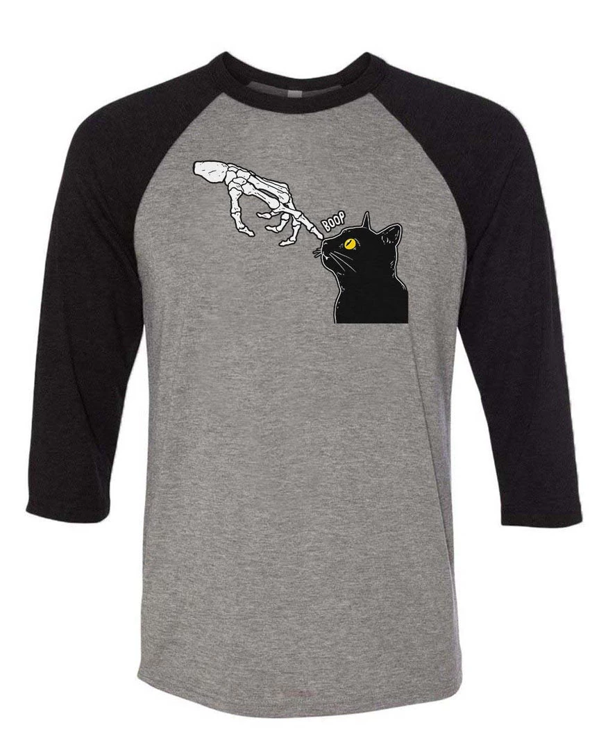 Dino Mike 3/4 Sleeve Raglans Unisex | Spooky Boop | 3/4 Sleeve Raglan