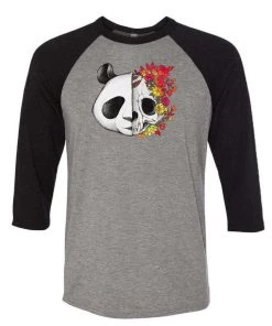 Tobias Fonseca Unisex | Panda Skull Rock | 3/4 Sleeve Raglan 3/4 Sleeve Raglans