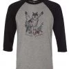 Arm The Animals Unisex | Ridgeline Wolf | 3/4 Sleeve Raglan