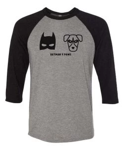 Batman4Paws 3/4 Sleeve Raglans Unisex | Save Twogether | 3/4 Sleeve Raglan