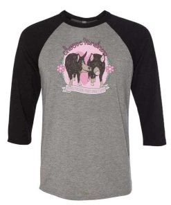 Edgar's Mission Unisex | Choose Kindness Pigs | 3/4 Sleeve Raglan