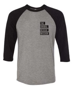 3/4 Sleeve Raglans Unisex | The Animal Rescue Mission Pocket | 3/4 Sleeve Raglan