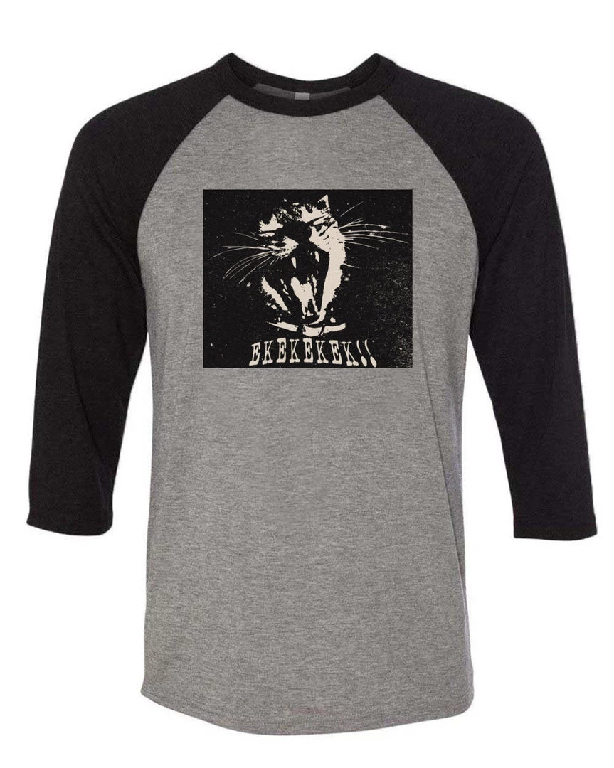 Cats With Their Tongues Out Unisex | Scream Ekekeke | 3/4 Sleeve Raglan 3/4 Sleeve Raglans