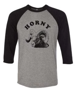 Arm The Animals 3/4 Sleeve Raglans Unisex | Horny Ram | 3/4 Sleeve Raglan