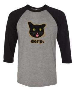Cats With Their Tongues Out Unisex | Derp | 3/4 Sleeve Raglan