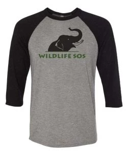 WLSOS Unisex | Elephant Logo | 3/4 Sleeve Raglan