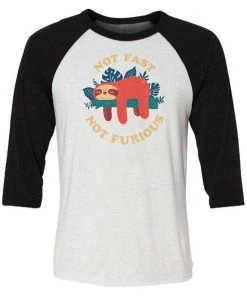 Dino Mike Unisex | Not Fast, Not Furious | 3/4 Sleeve Raglan