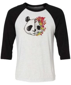 Tobias Fonseca Unisex | Panda Skull Rock | 3/4 Sleeve Raglan 3/4 Sleeve Raglans