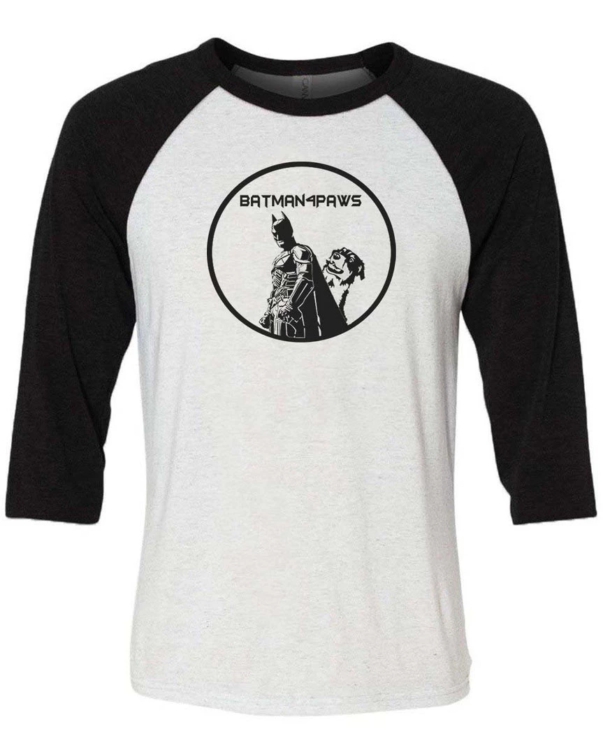 Batman4Paws Unisex | Batman Circle Logo | 3/4 Sleeve Raglan 3/4 Sleeve Raglans